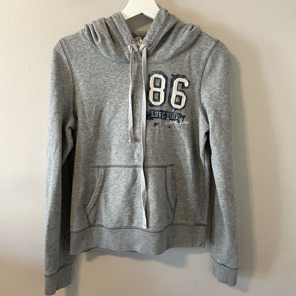 PINK Victoria’s Secret Y2K Hoodie Peace Love Pink Sz M